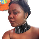 Fashion African Big Choker Necklace for Women  Punk Alloy Leather Maxi Jewelry Collar Statement Party Gold Necklace