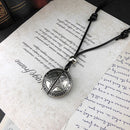 Five-Pointed Star Can Open The Mechanical Gear Movement Round Pendant Necklace For Men And Women European And American Jewelry