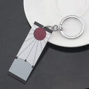 Mode Acryl Tanjiro Ohrringe Demon Slayer Ohrringe Anime Cosplay Requisiten Hanafuda Tropfen Lange Ohrringe für Frauen Mädchen Schmuck