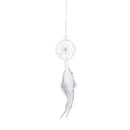 Mini Dream Catcher Car Pure White Feather Wind Chimes Wall Hanging Decor Romantic Home Ornament