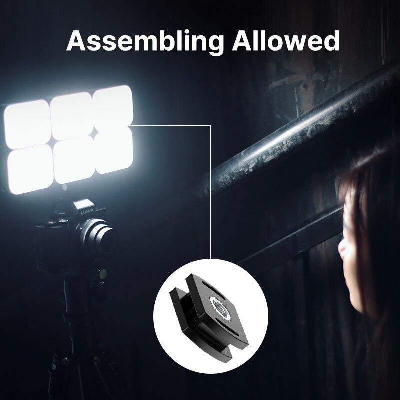 VIJIM VL100C 170° Adjustable LED Video Light With Tripod and 3 Cold Shoe Extend Camera Photography Lighting Vlog Fill Light Lamp