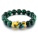 Feng Shui Glücksarmband für Männer und Frauen mit Pixiu, goldfarben, Armband für Reichtum und Glück, wechselnde Armbänder