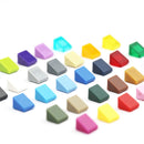 50 Piece Sloped 30° 1x1x2/3 Cheese Slope Building Blocks MOC Build Trucks Parts Kids Learning Toys Compatible with Brick 54200