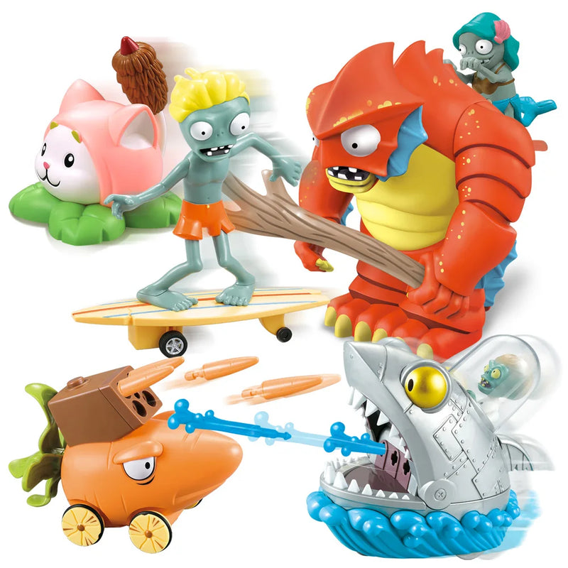 PLANTS VS ZOMBIES 2 PVZ Toys Complete Set Of Boys Anime Figure Combat gyro Children's Dolls Kids Birthday Toy Gifts