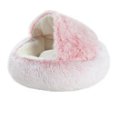 Pet Dog Bed Cat Bed Round Plush Cat Warm Bed House Soft Long Plush Bed For Small Dogs For Cats Nest 2 In 1 Cat Bed