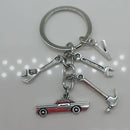 Mechanical Keychain Dad Father Initial Keychain Father's Day Gift Letter A-Z Truck Keychain Truck Key Ring Car Truck Lover Gift