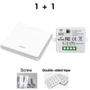 WIFI Mini switch Tuya Smart Life APP Push Button Light Switch RF 433Mhz Wall Panel DIY Relay Module Timer Google Home Alexa