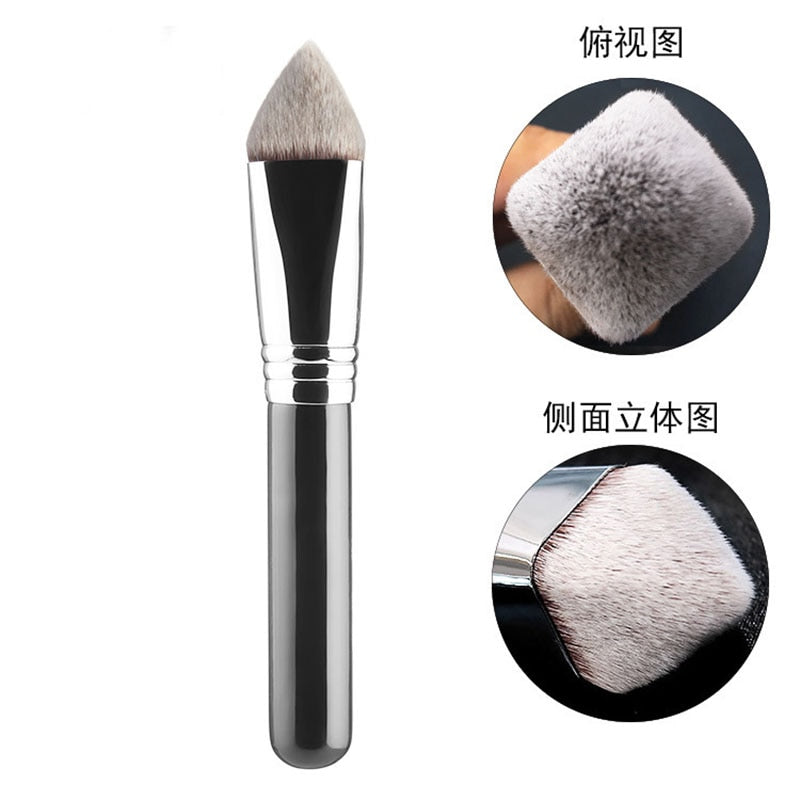 1pcs Fashion High Quality Face Makeup Brush Shaped Creative Copper Tube Foundation Brush Professional Beauty Tools