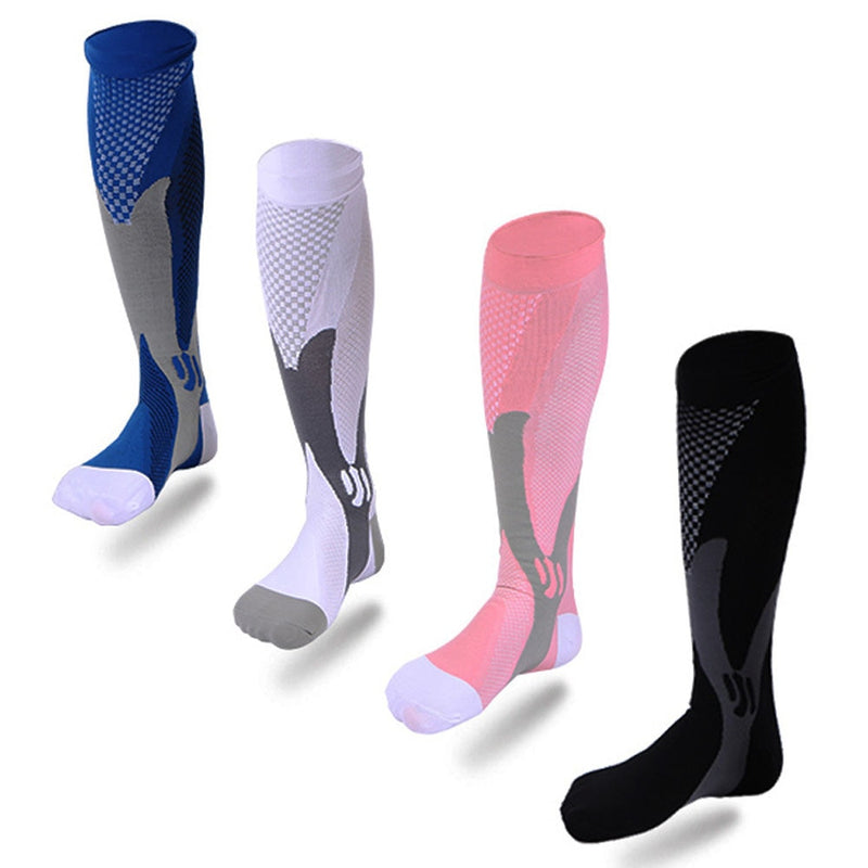 Leg Support Stretch Compression Socks Men Women Running Athletic Medical Pregnancy Travel Football Breathable Adult Sports Socks