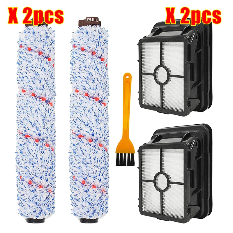 Replacement Roller Multi Surface Pet Brush 2306 1866 Vacuum Hepa Filter Filter Compatible with Bissell Crosswave 1785 2306 2551