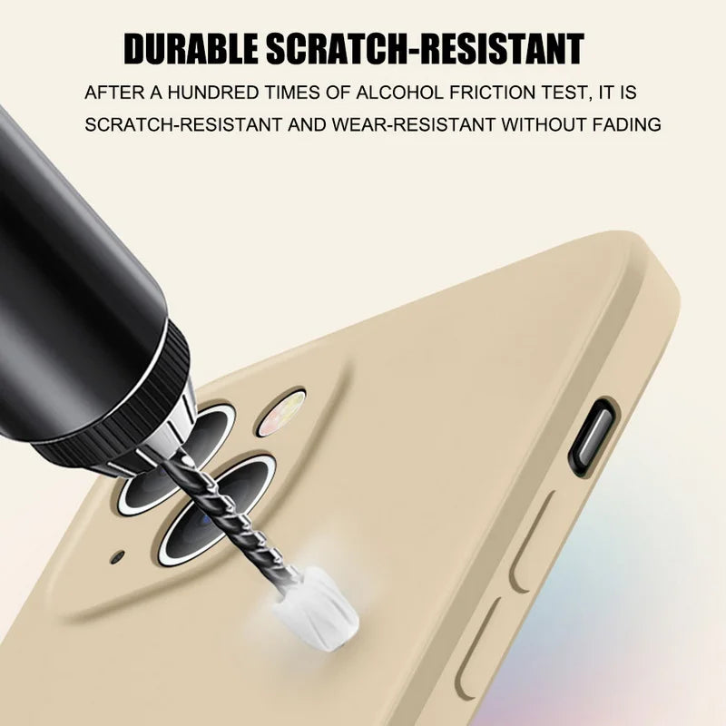 Shockproof Soft Liquid Silicone Case For iPhone 15 13 14 Pro Max Luxury Slim TPU Phone Back Cover For iPhone 11 14Pro 15 Pro