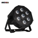 SHEHDS 7X12W RGBW / 7x18W RGBWA+UV LED Flat Par Light Mobile Plug Ultra-Quiet Fan Family Birthday Party Theater Stage Lighting