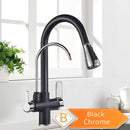 The Twofold Tap | Rozin 2-in-1 Filtered Kitchen Faucet in Antique Brass