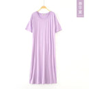 Plus size Fashion Summer Night Dress Women Nightgowns Sleepwear Women's Sleepshirts Modal Cotton Candy Color Ladies Nightwear