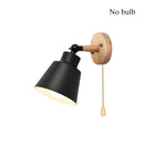 PHYVAL Wood Lamp Bedroom 10mm Wooden base Wall Lamp With Plug Macaron Modern Wall Sconce For Liviing Room