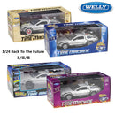 WELLY 1:24 the film Back to the Future Car Alloy Car Model Simulation Car Decoration Collection Gift Toy Die Casting Model