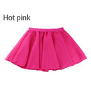 Girls Kids Ballet Skirt Sheer Chiffon Ballet Tutu Pink Kids Gymnastics Leotard Skirts Dance Skirt