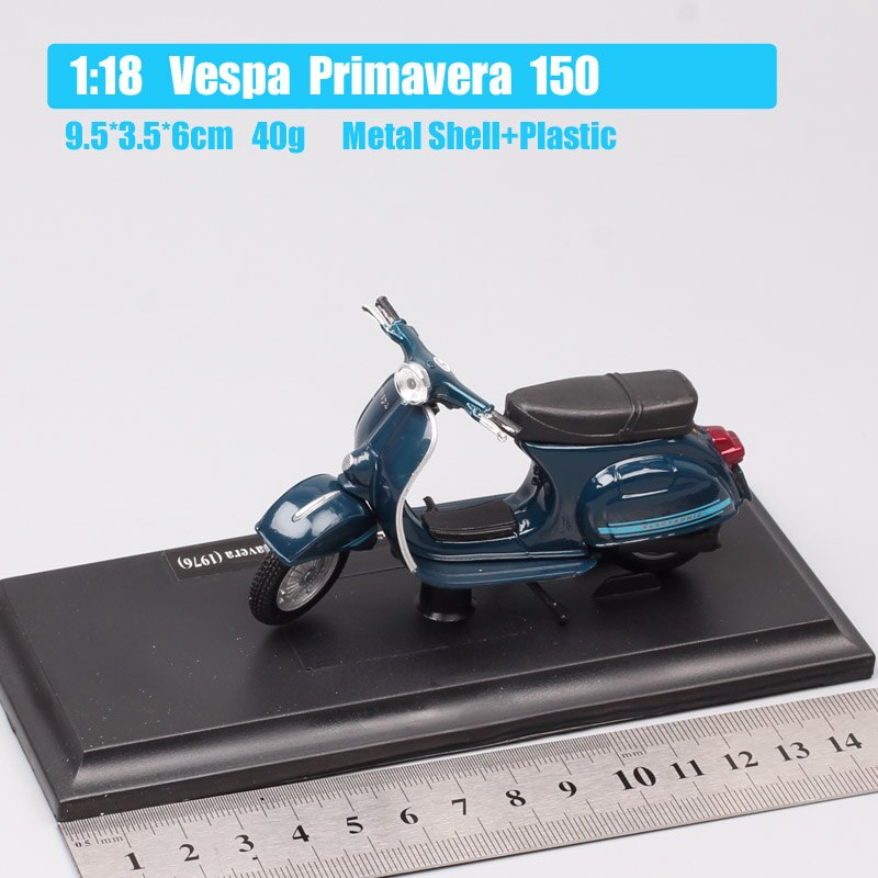 1:18 scale Piaggio Vespa Scooter 98 PK 125 GTR P150X 300 MP5 Primavera GTS motorcycle moto bike diecast vehicles toys model kids