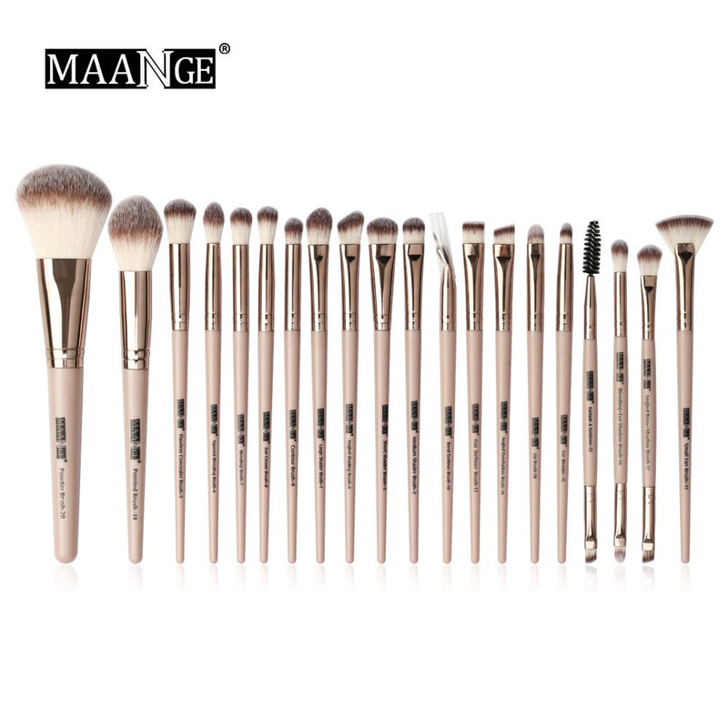 MAANGE Pro 12/20pcs Makeup Brushes Set with Bag Powder EyeShadow Blending Eyeliner Eyelash Lip Portable Brush Set For Make up