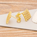 Fashion Women Geometric Stud Earrings Copper Cubic Zirconia Wedding Party Daily Wearable Charm Jewelry Hot Dropshipping Styles