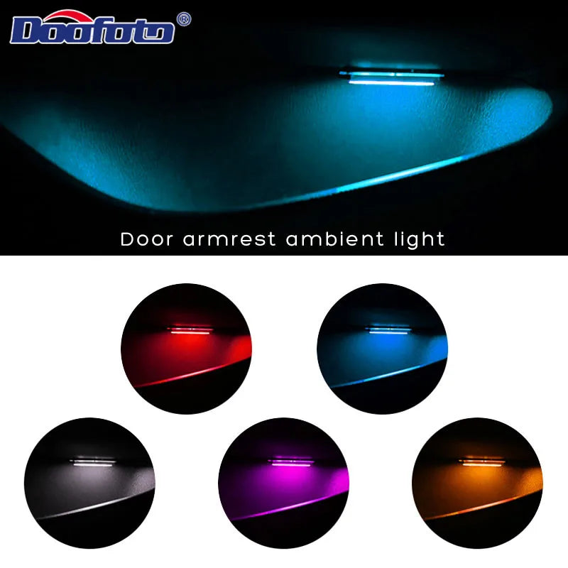 Car Decoration Light Interior Atmosphere Lights LED Strip lamp accessories for auto door bowl openning safety warning automotive