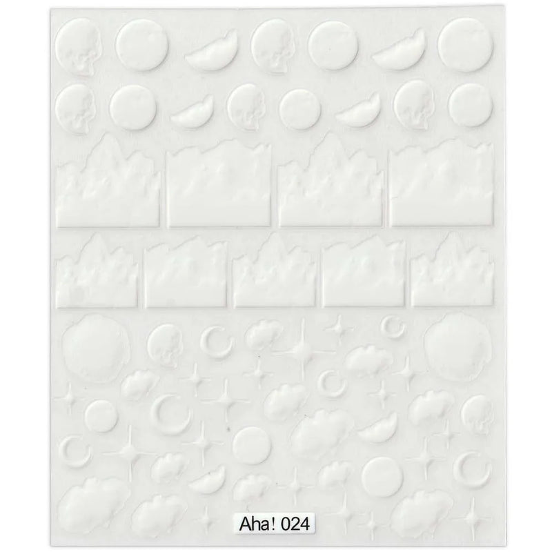 42Model Sticker Nail Decal 3D Adhesive Patch,Smile/Animal/Flower Nail Art Decorations Manicure Sticker Easter Day Design Decal-