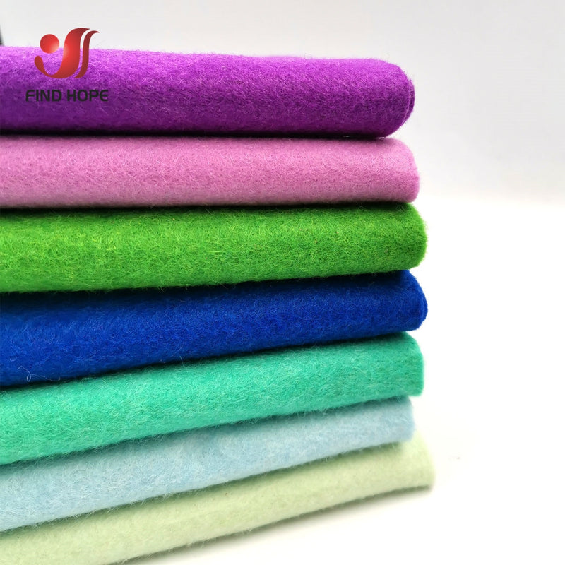 7 Rolls 20*90cm Soft Felt Fabric Non-woven Felt Fabric Sheet  DIY Sewing Dolls Crafts Material 1.4mm Thick