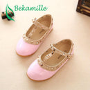 Bekamille 2021 Neue Mädchen Sandalen Kinder Lederschuhe Kinder Nieten Freizeitsneaker Hot Girls Prinzessin Tanzschuhe