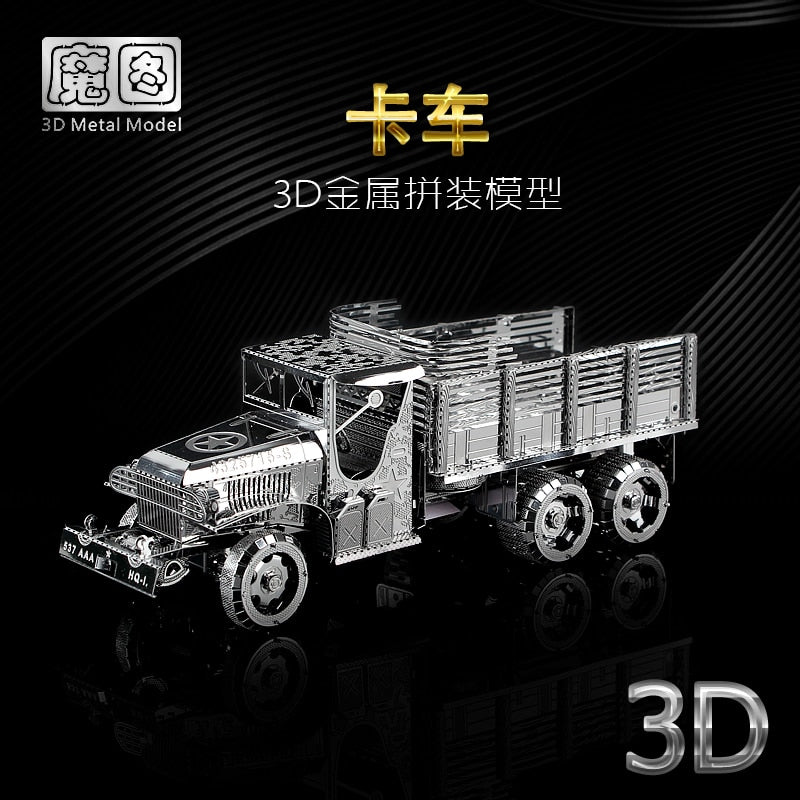 IRON STAR 3D Metal puzzle Vengeance Motorcycle lundon bus Off-road vehicle DIY 3D Laser Cut Model puzzle toys for adult