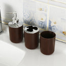3pcs Plastic Marbled Bathroom Accessories Sets Soap Dispenser Cup Toothbrush Holder Set Home Decoration