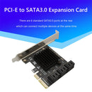 SATA PCIe Adapter 4 Ports /6 Port SATA III to PCI Express 3.0 X1 Controller Expansion Card compatible with PCI-E X4/X8/X16 6Gbps