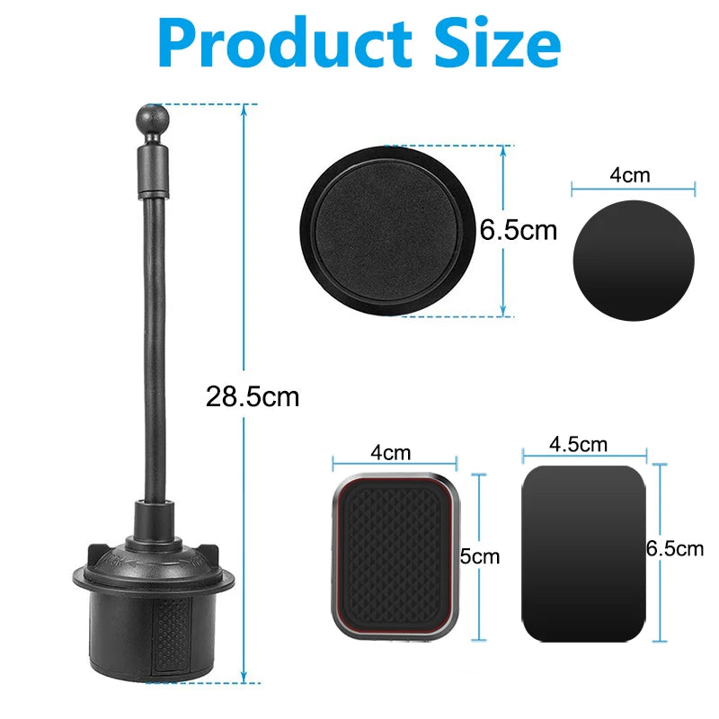 Adjustable Gooseneck Cup phone Holder Magnetic Car Cup Holder Phone Mount Long Arm Phone Cup Holder For Xiaomi Redmi Note 7 GPS