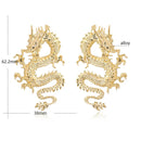 Female Alloy Dragon Earring Europe Jewelry Personality Pendant Unique Design Geometric Female Exaggerated Temperament Earrings