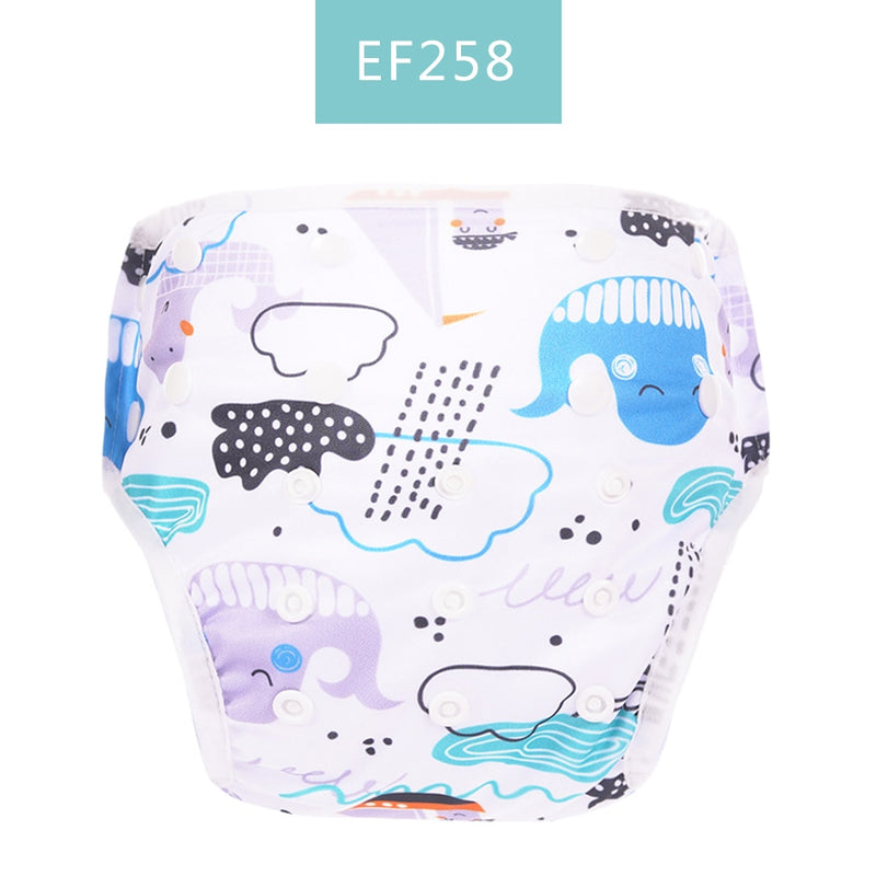 Happy Flute 1pc Baby Summer Waterproof Adjustable Cloth Diapers Pool Pant Swimming Diaper Cover Reusable Washable Baby Nappy