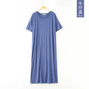 Plus size Fashion Summer Night Dress Women Nightgowns Sleepwear Women's Sleepshirts Modal Cotton Candy Color Ladies Nightwear