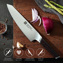 XINZUO 8" Chef Knife DIN 1.4116 Stainless Steel Germany Kitchen Knives Cutting Peeler Vegetable Knife  Ebony Handle Gift Case