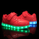 Size 25-37 Children Led Shoes Glowing Sneakers Kid Krasovki with Backlight USB Light Up Shoes Luminous Sneakers for Boys Girls