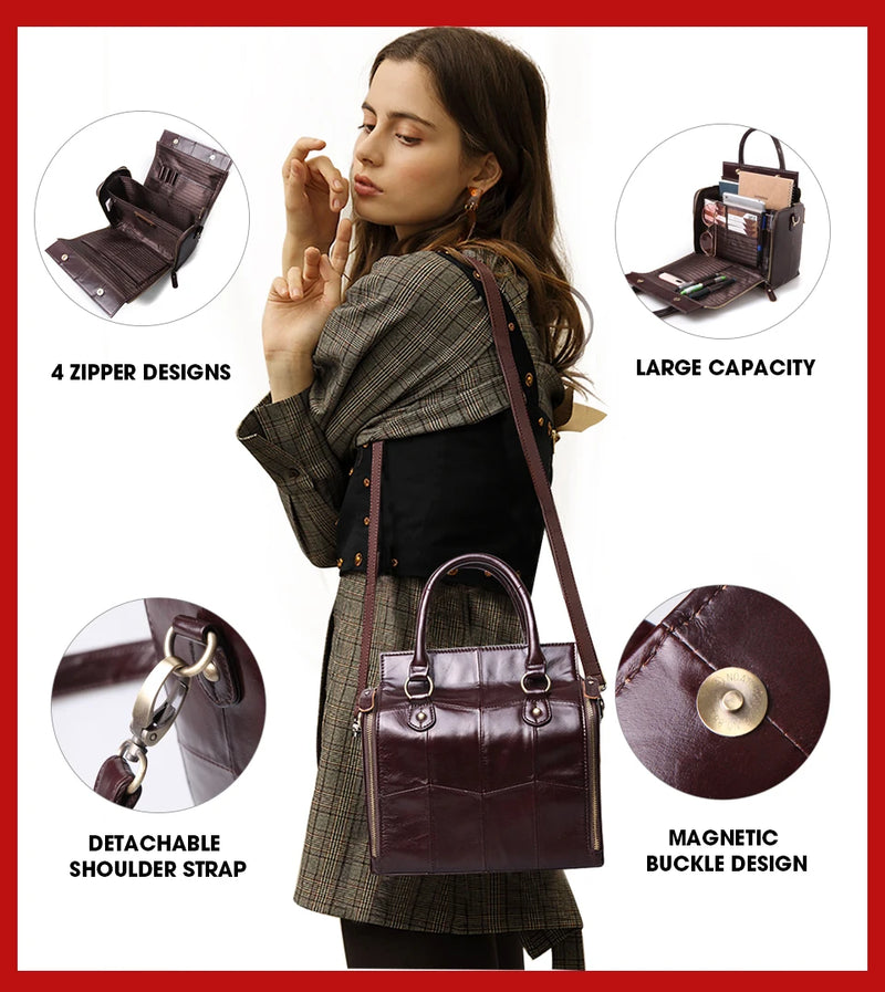 Cobbler Legend Top Handle Bags Genuine Leather Handbag SeasonsFashion Shoulder for Women 2023 Vintage Designer Brand Crossbody