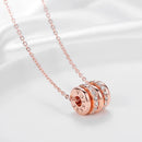 Personalized Engraved Family Name Crystal Beads Pendant Necklace Custom Name Necklaces Jewelry For Women Valentines Day Gifts