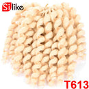 Silike 8inch Synthetic Ombre Jumpy Wand Curl Crochet Braids 22 Roots Jamaican Bounce Curl Crochet Hair Extension for Black Women