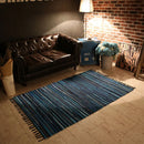 Baumwollstoff Retro Handgefertigter Quastenteppich und -läufer für Wohnzimmer, Wandteppich, saugfähige Bodenschutzmatte für Küche, Boho Deko