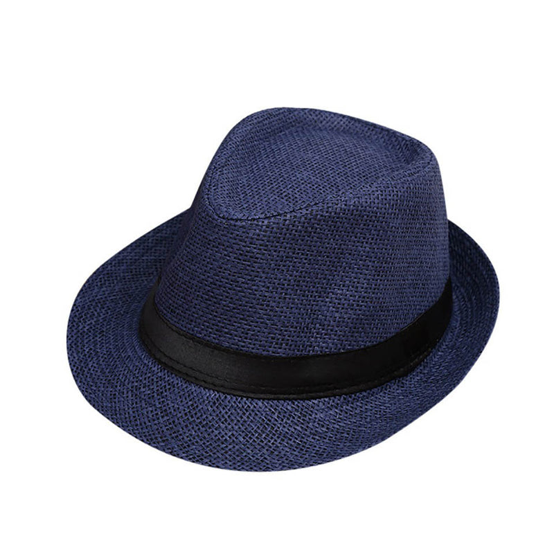 Children Sunhat Kids Summer Beach Straw Hat Jazz Panama Trilby Fedora Hats British Cap Breathable Baby Hats Girls Boys Sunvisor