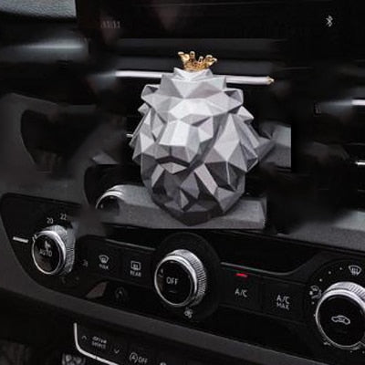 Creative Lion Head Shape Car Perfume Fragrance Cool Car Air Freshener Smell Car Diffuser Vent Clip Scent Refill For Car