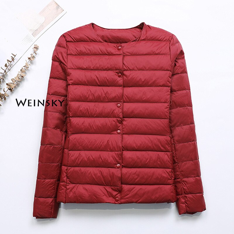 Spring Autumn Women Ultralight Thin Down Jacket White Duck Down Jackets Warm Winter Coat Parka Female Portable Outwear