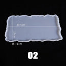 Große Tablett Silikonform Polygon Kristall Epoxidharz Gussformen DIY Handwerk Ton Form Werkzeug Tischdekoration Zubehör