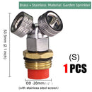 Brass Nozzle Garden Mist Sprinkler Copper Misting Cooling System Irrigation 1/2" Thread 2/3/4 Arm Sprayer Fog  Watering Tool