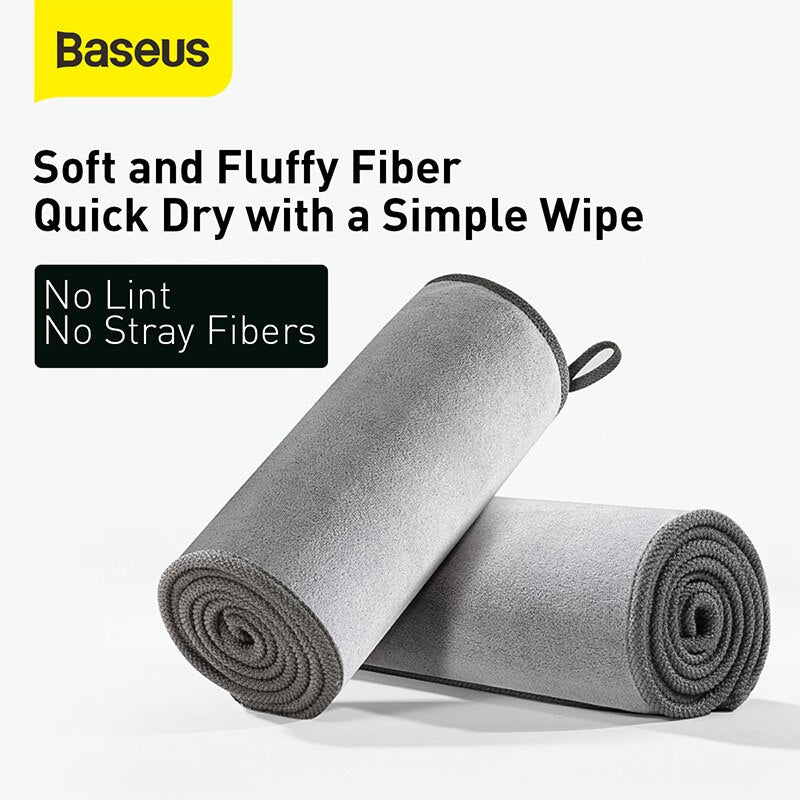 Baseus Car Washing Towels Microfiber Auto Cleaning Drying Cloth Hemming Car Care Detailing Car Wash Accessories Car Wash Towel