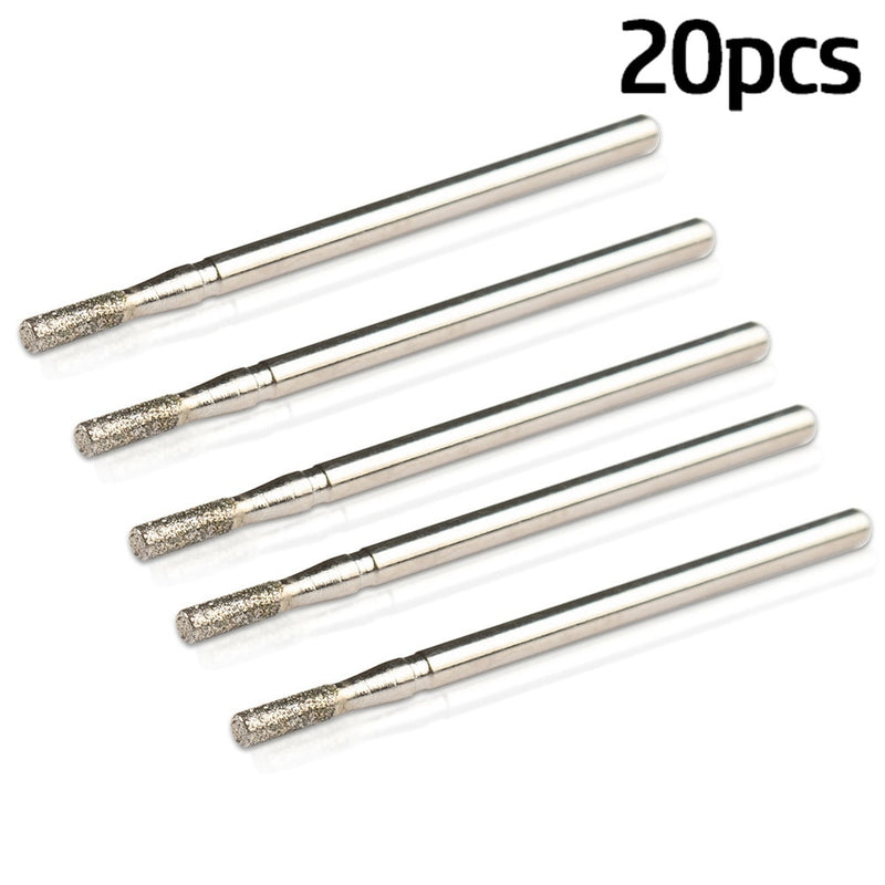 20pcs/Lot Diamond Milling Cutter for Manicure Nail Drill Manicure Machine Bit Accessories Cuticle Clean Mill Cutter Removing Gel