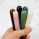 Wholesale Natural Stone Crystal Massage Stick Rose Quartz Wand Face Head Eye Massager Body Neck Health Skincare Acupuncture Pen