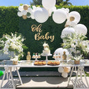 Oh Baby Sign Wooden Wall Stickers First 1 One 1st Birthday Party Baby Shower Decorations Boy Girl Gender Reveal Baptism Decor